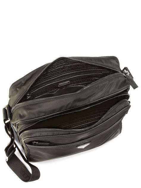 mens prada nylon messenger bag|Prada nylon crossbody bag.